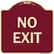 Signmission Designer Series Parking Lot No Exit, Burgundy Heavy-Gauge Aluminum Sign, 18" L, 18" H, BU-1818-23420 A-DES-BU-1818-23420 - alternate 1